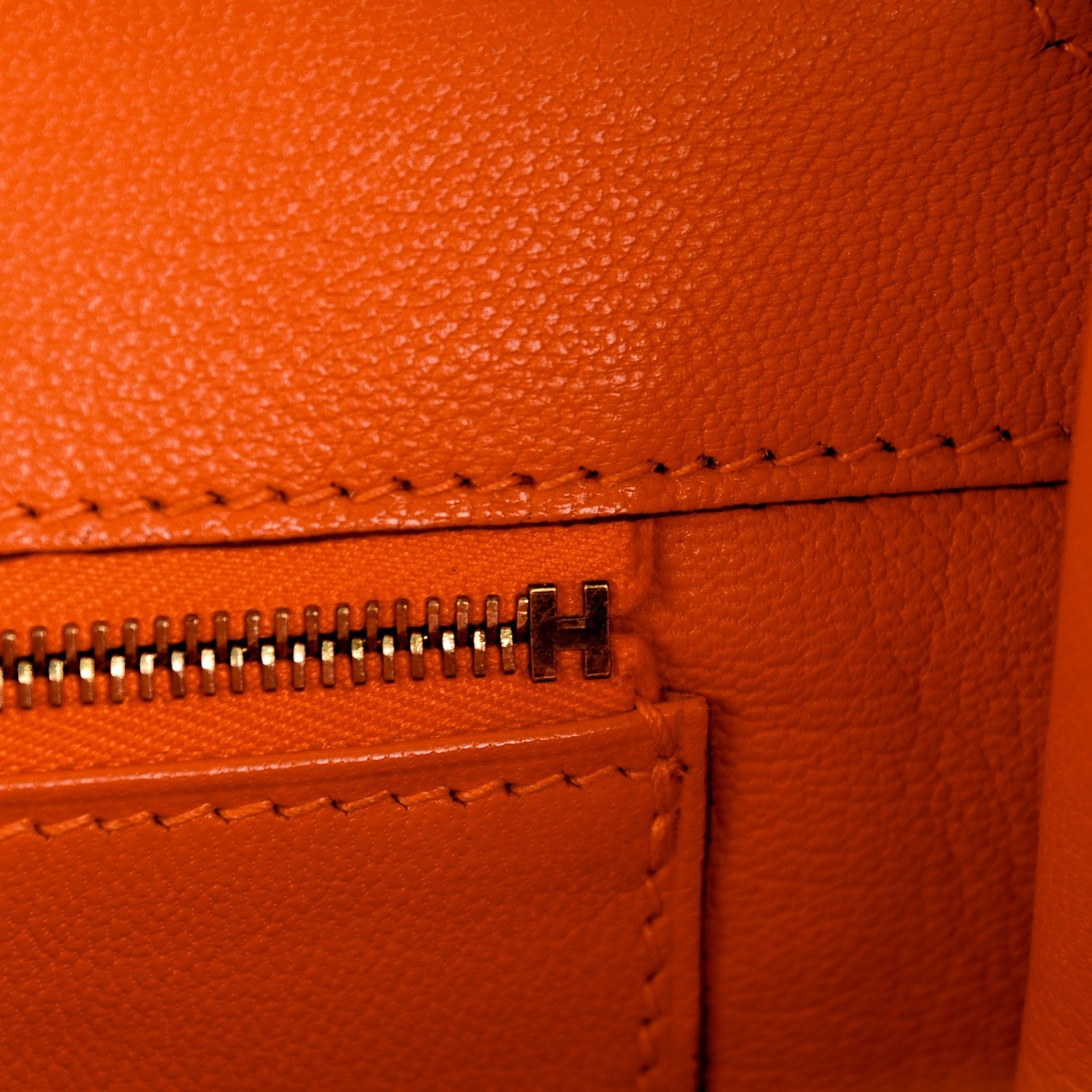 Hermes Taurillon Clemence Birkin 35 Orange 11 of 23