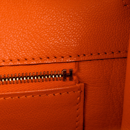 Hermes Taurillon Clemence Birkin 35 Orange 11 of 23