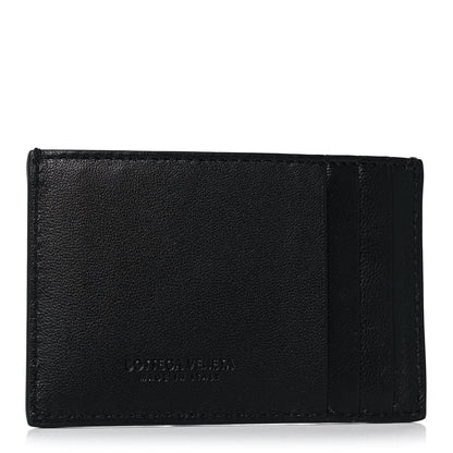 Bottega Veneta Nappa Intreccio Cassette Credit Card Holder Black 3 of 6