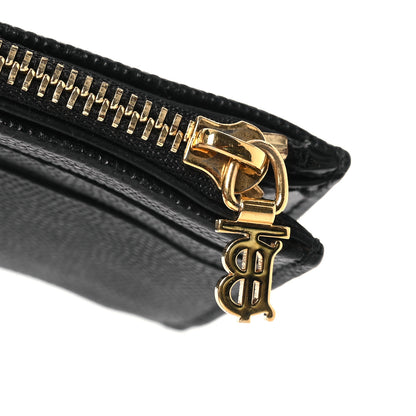 Burberry Grainy Calfskin Zip TB Card Case Black 10 of 10