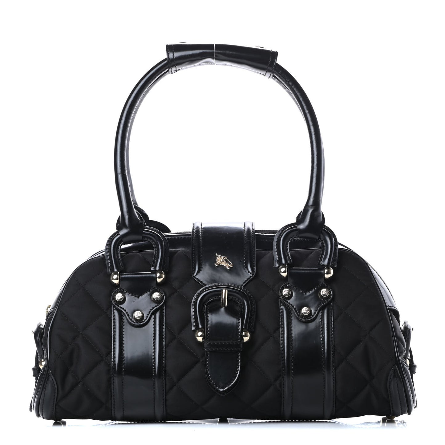 Nylon Quilted Smedna Satchel Black