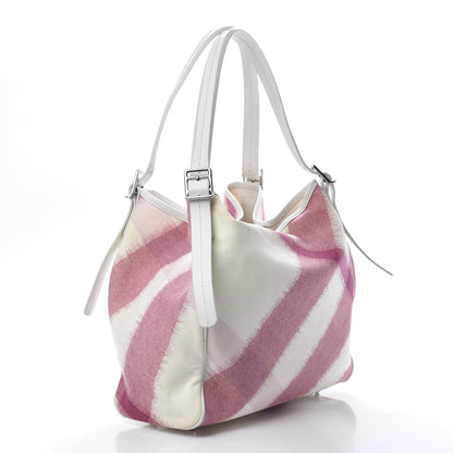 Burberry Canvas Ikat Check Tote Tea Rose 3 of 22