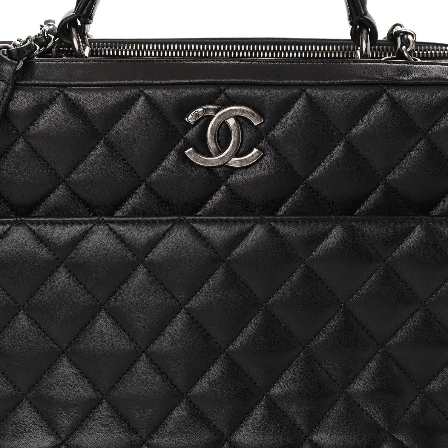 Chanel Lambskin Quilted Large Trendy CC Bowling Bag Black 9 of 12