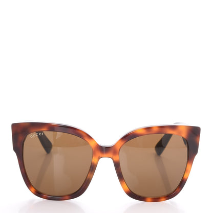 Gucci Acetate Square Frame Web Sunglasses GG0059S Tortoise 3 of 8