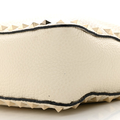 Valentino Garavani Pebbled Calfskin Mini Rockstud Flip-Lock Messenger Bag Light Ivory 10 of 10