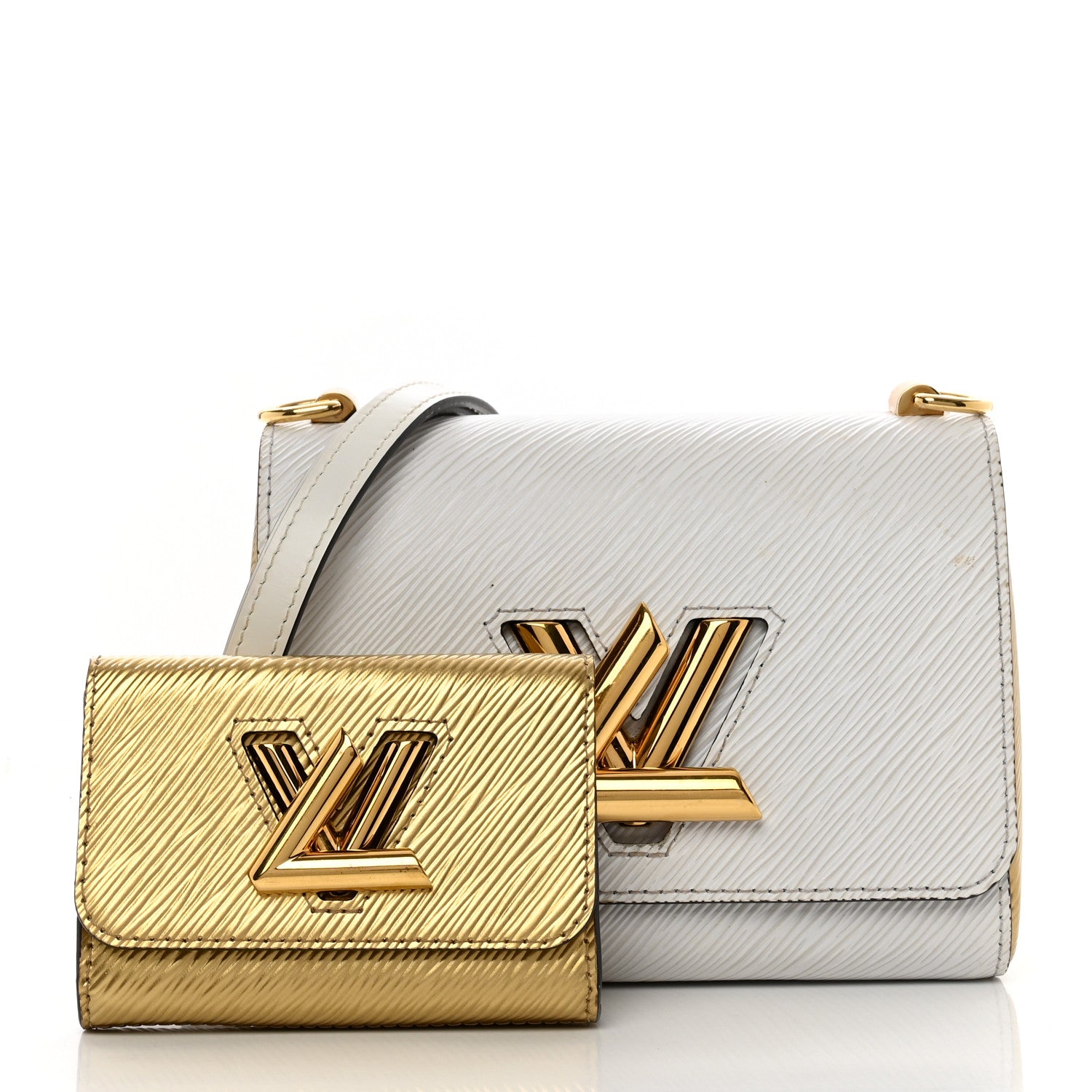 Louis Vuitton Epi Twist PM and Twisty White Gold 4 of 13