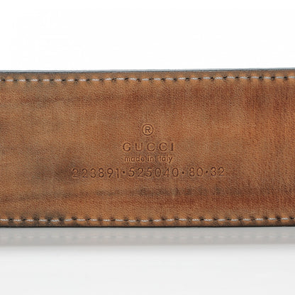 Gucci Imprime Monogram Interlocking G Belt 80 32 Black 5 of 6