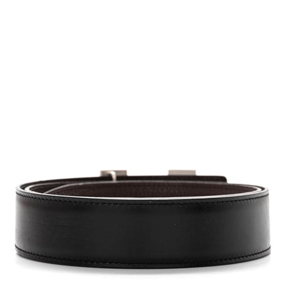 Hermes Box Togo 32mm H Belt 80 Black Chocolate 3 of 10