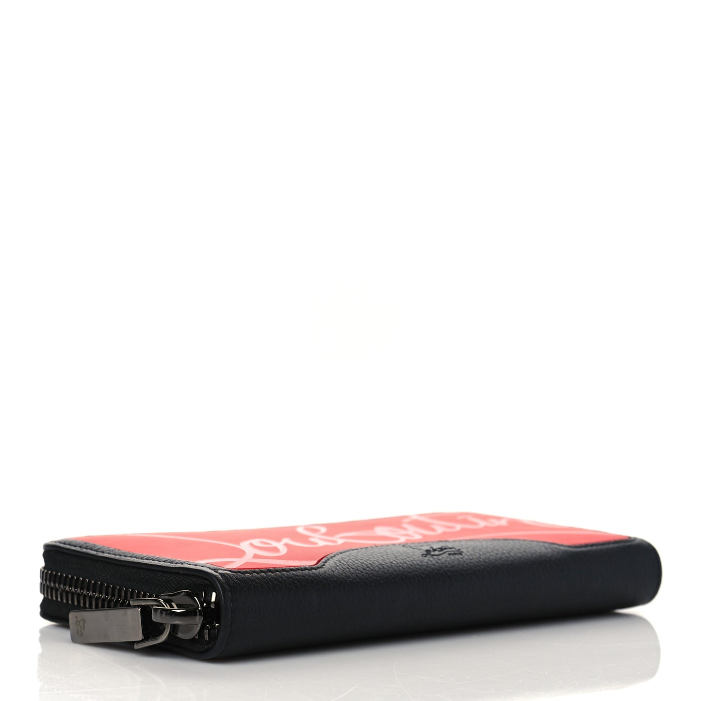 Calfskin Panettone Zip Around Wallet Loubi Red Black