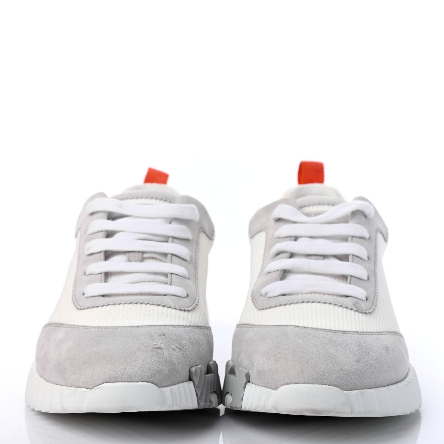 Technical Canvas Suede Goatskin Bouncing Sneakers 41 White Multicolor