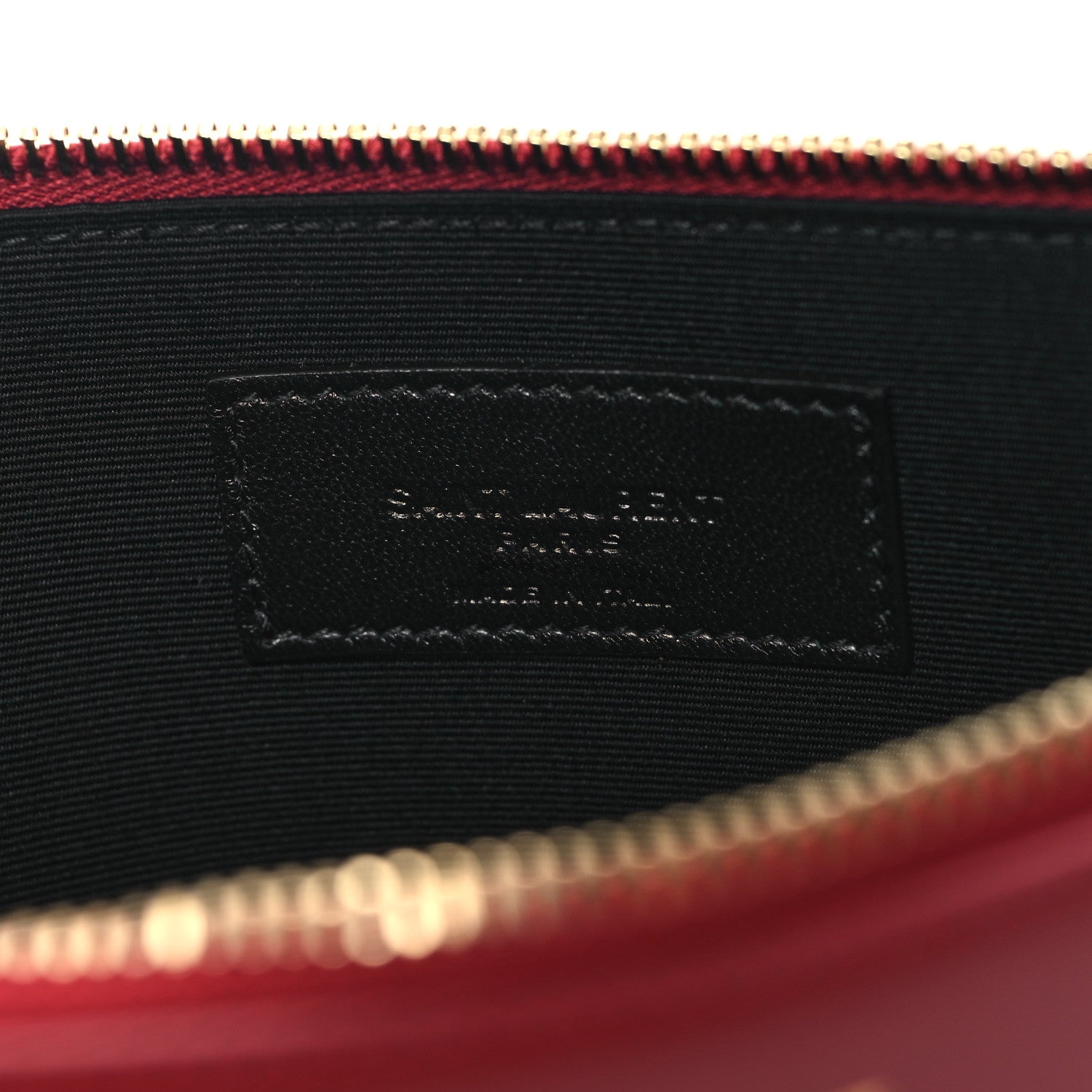 Saint Laurent Calfskin Medium Zip Clutch Red 6 of 11