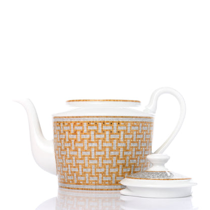 Hermes Porcelain 24 Gold Mosaique Teapot 2 of 4