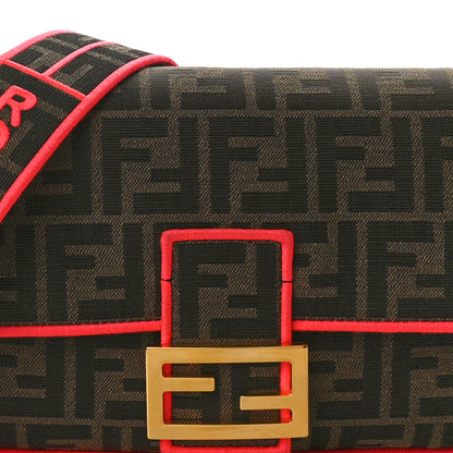 Fendi Fabric Jacquard FF 1974 Baguette Tobacco Moro Fuxia Fluo 7 of 11