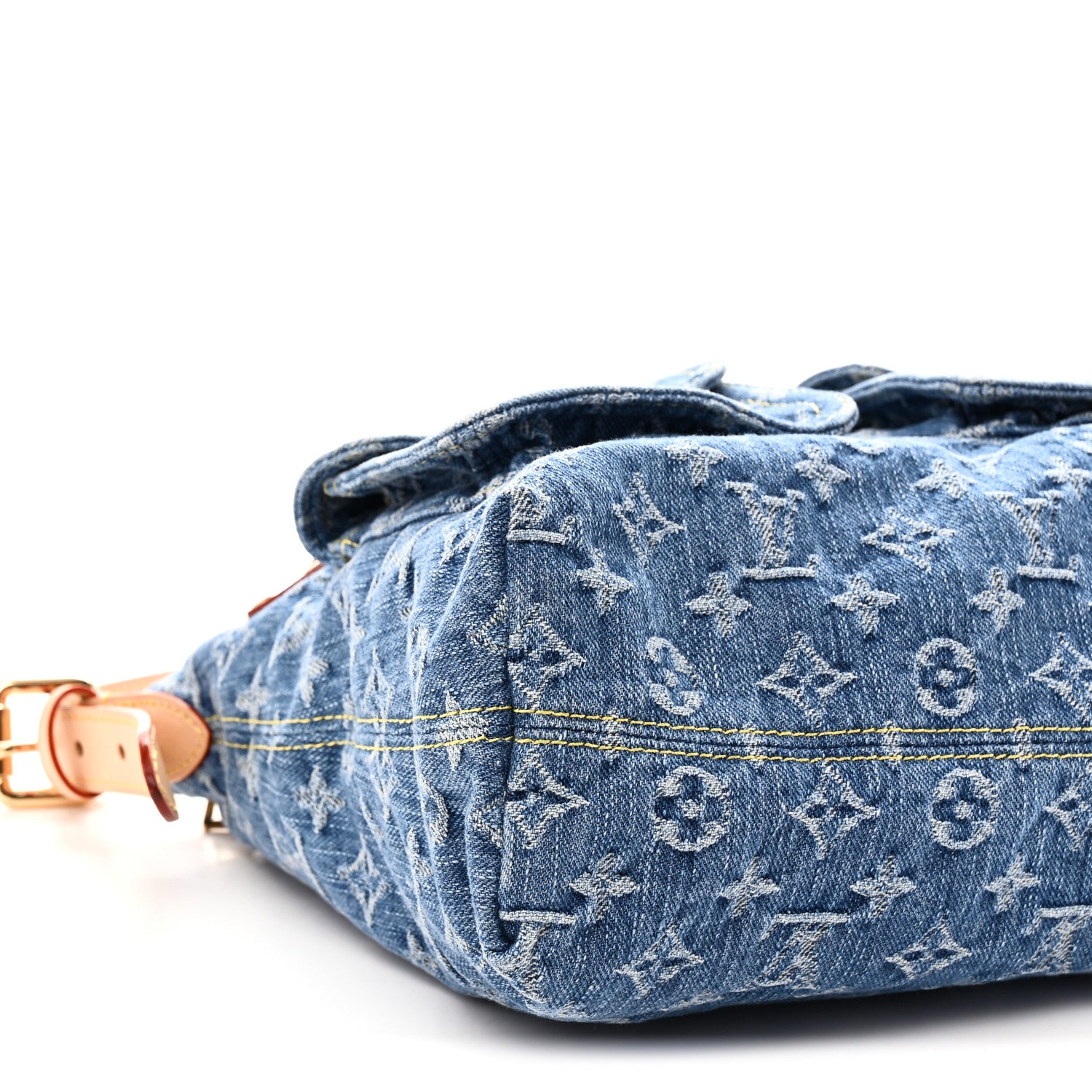 Louis Vuitton Monogram Denim Baggy PM  Blue 8 of 9