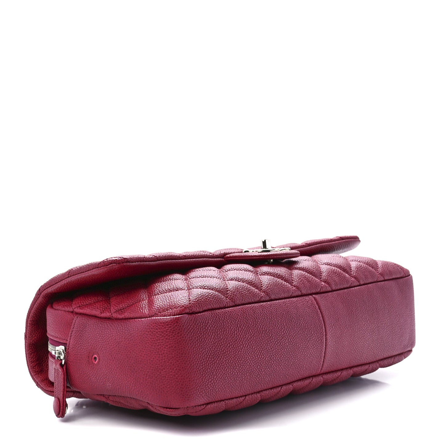 Caviar Quilted Jumbo Easy Flap Dark Pink