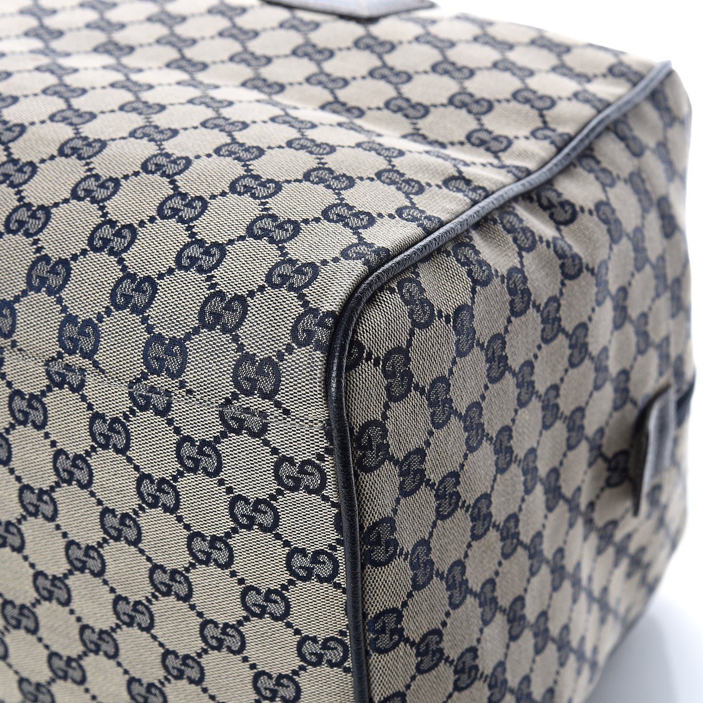 GG Monogram Web Large Collapsible Carry On Duffle Navy