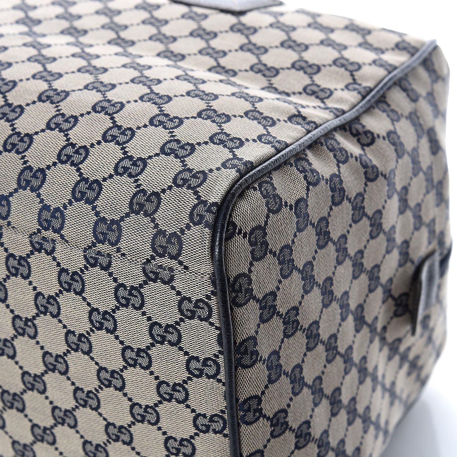 Gucci GG Monogram Web Large Collapsible Carry On Duffle Navy 13 of 16