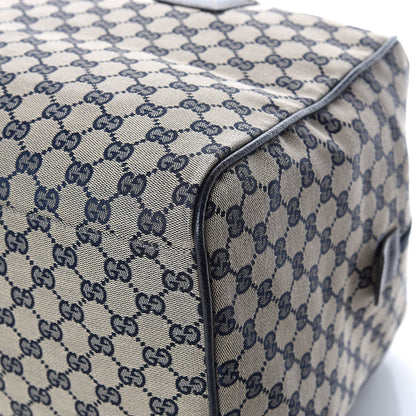 Gucci GG Monogram Web Large Collapsible Carry On Duffle Navy 13 of 16