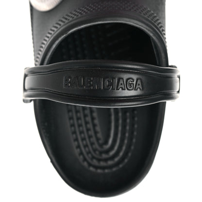 Balenciaga X CROCS Rubber Textured Spiked Womens Platform Sandals 36 Black 7 of 7