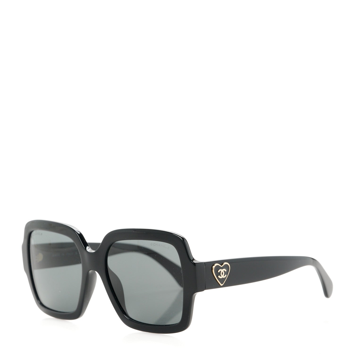 Chanel Acetate Square Heart Sunglasses 5479-A Black 1 of 8