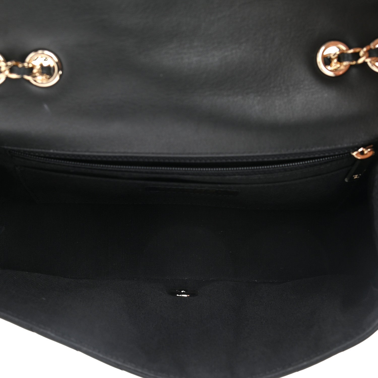 Chanel Calfskin Chevron Quilted Medium Statement Flap Black 5 of 15