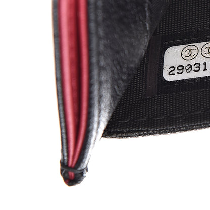 Chanel Shiny Goatskin Quilted Chanel 19 Card Holder Black 8 of 9