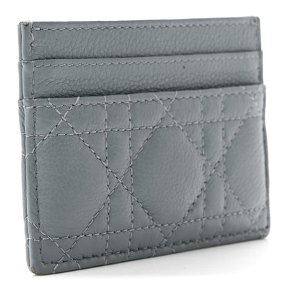 Christian Dior Supple Calfskin Cannage Caro Five-Slot Card Holder Cloud Blue 3 of 8