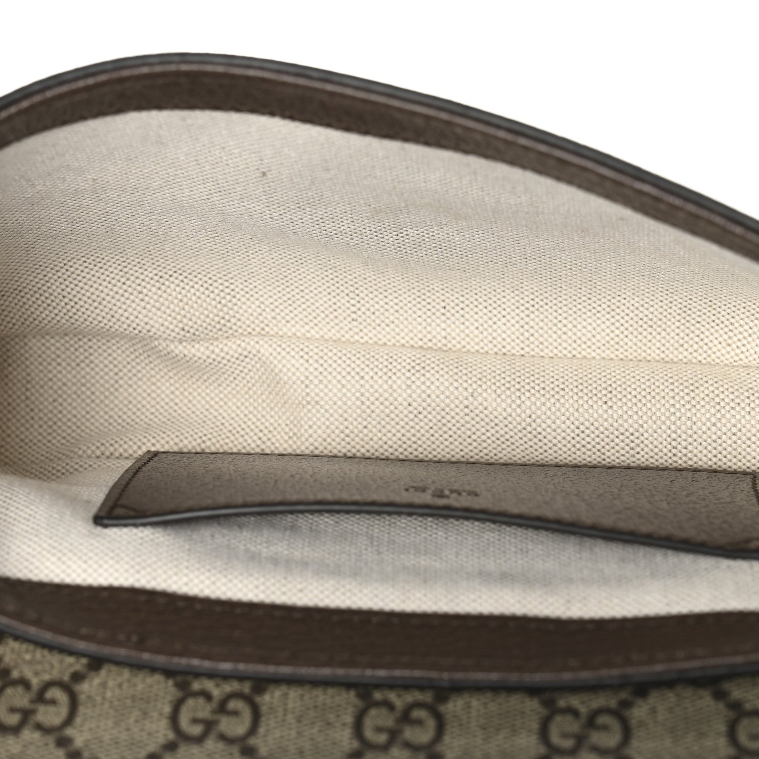 Gucci GG Supreme Monogram Textured Dollar Calfskin Web Mini Ophidia Envelope Shoulder Bag Beige Ebony New Acero 5 of 10