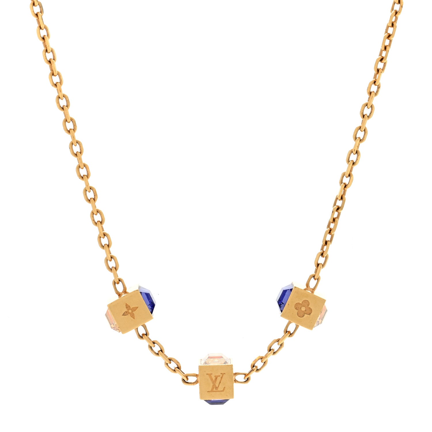 Louis Vuitton Swarovski Gamble Short Necklace Azur 1 of 4