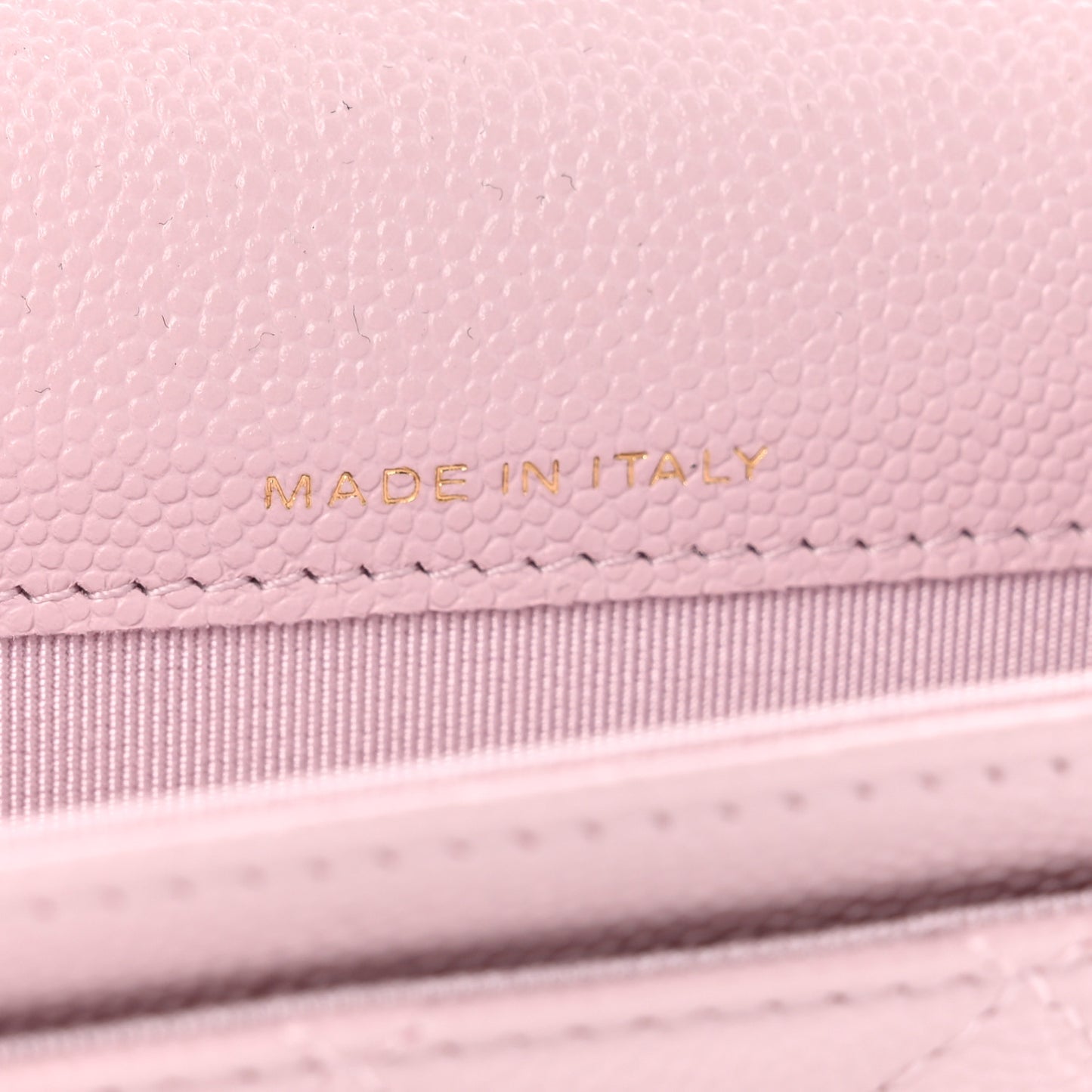 Caviar Quilted Flap Card Holder Wallet Light Pink