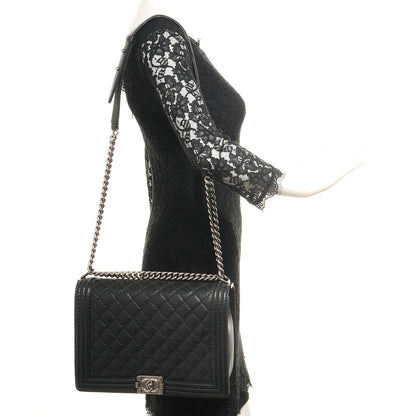 Chanel Calfskin Quilted Large Boy Flap Black 2 of 8