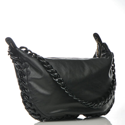 Chanel Calfskin Modern Chain Rhodoid Hobo Black 3 of 8