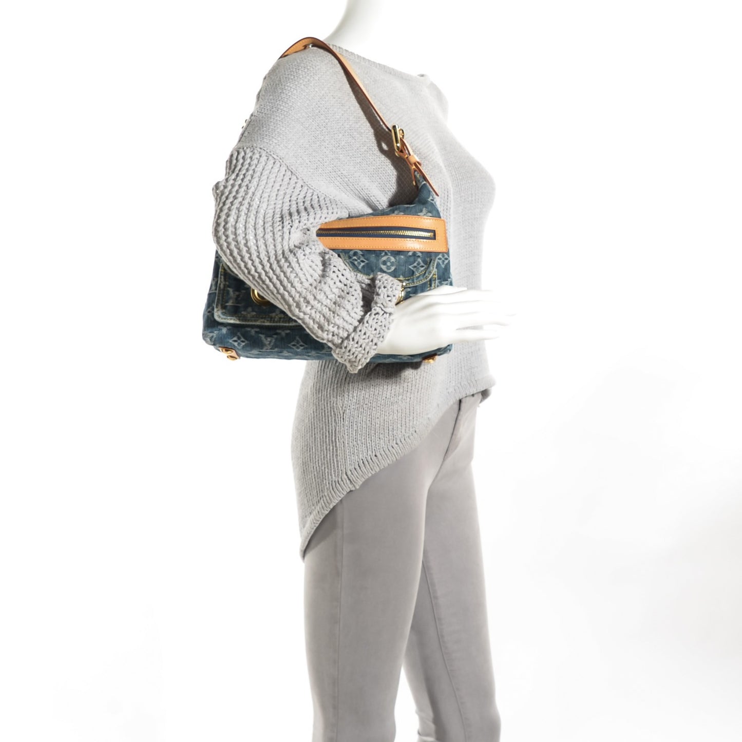 Monogram Denim Baggy PM Blue