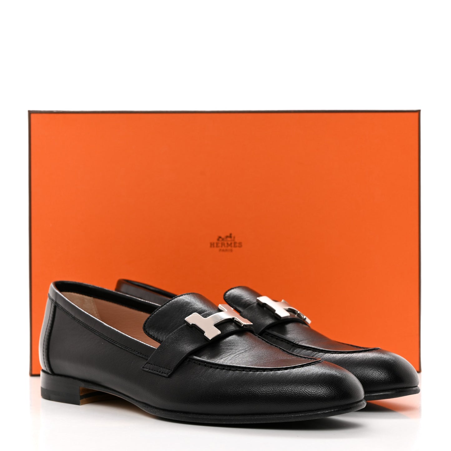 Goatskin Womens Paris Loafers 37 Black