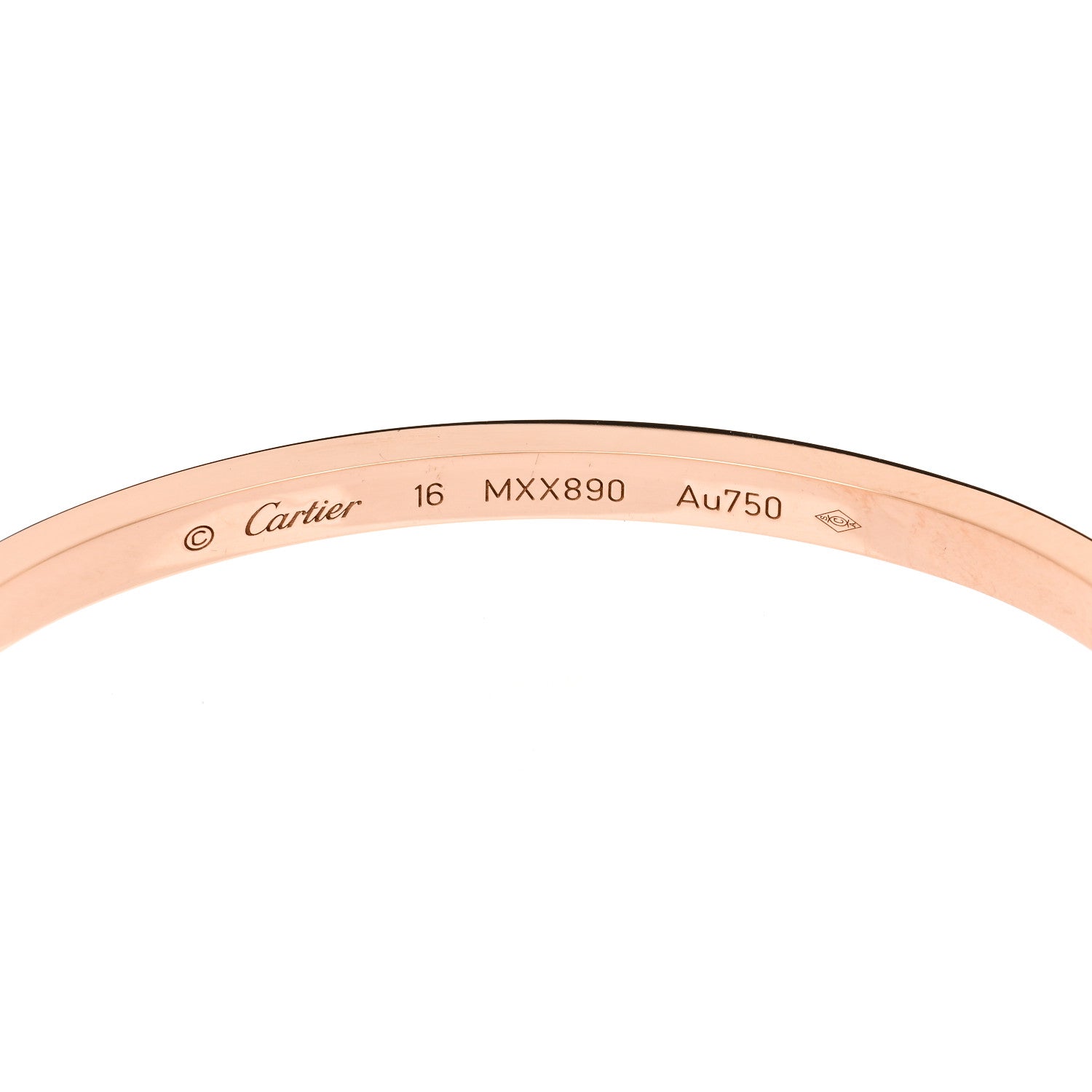 Cartier 18K Pink Gold Diamond Small LOVE Paved Bracelet 16 4 of 5