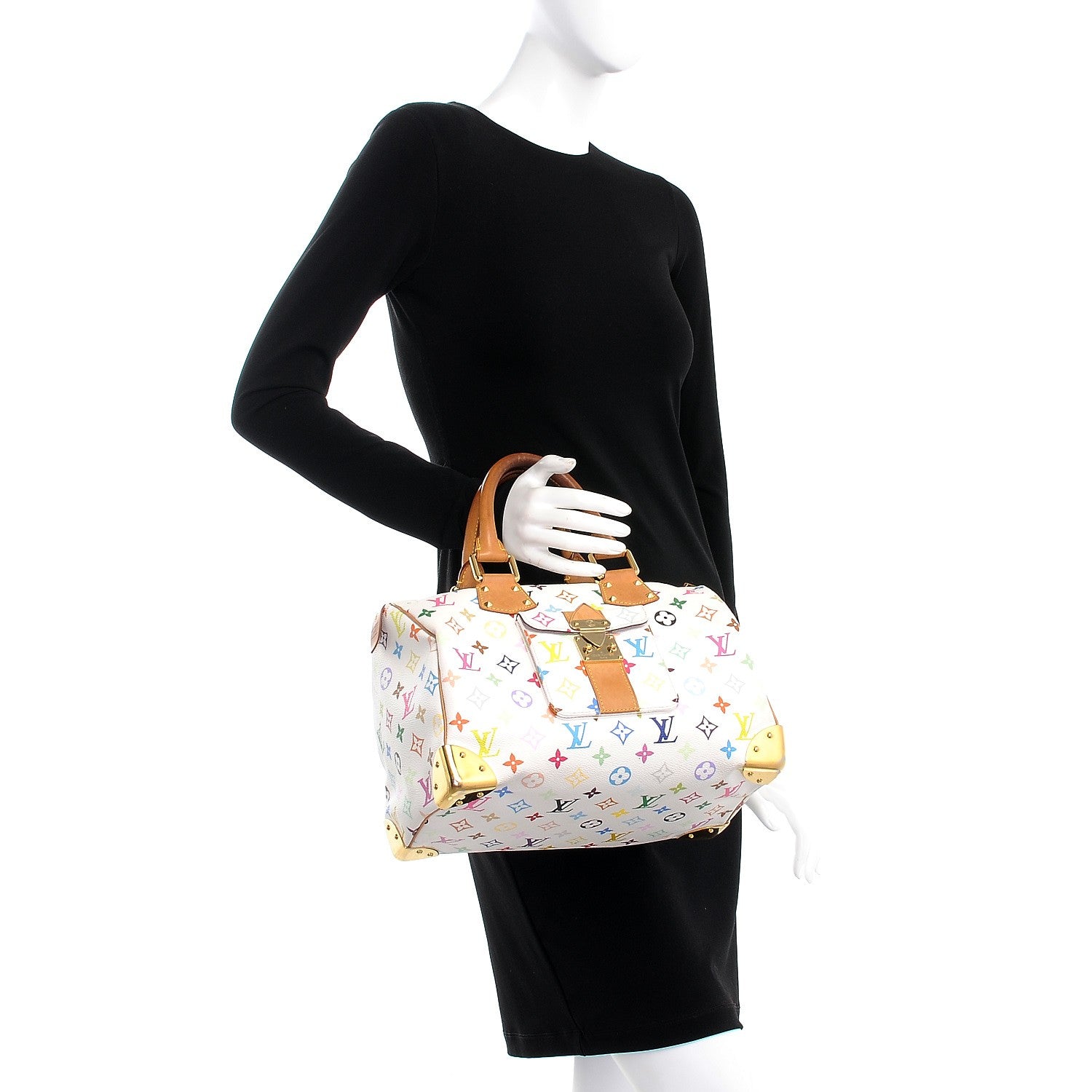 Louis Vuitton Monogram Multicolor Speedy 30 White 2 of 14