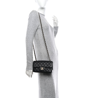 Chanel Caviar Quilted Mini Rectangular Flap Black 2 of 10