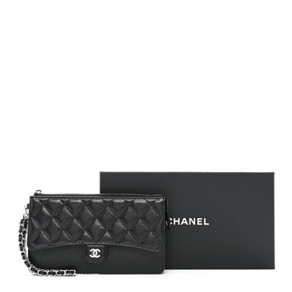 Chanel Caviar Quilted Classic Pouch With Handle Black 10 of 10
