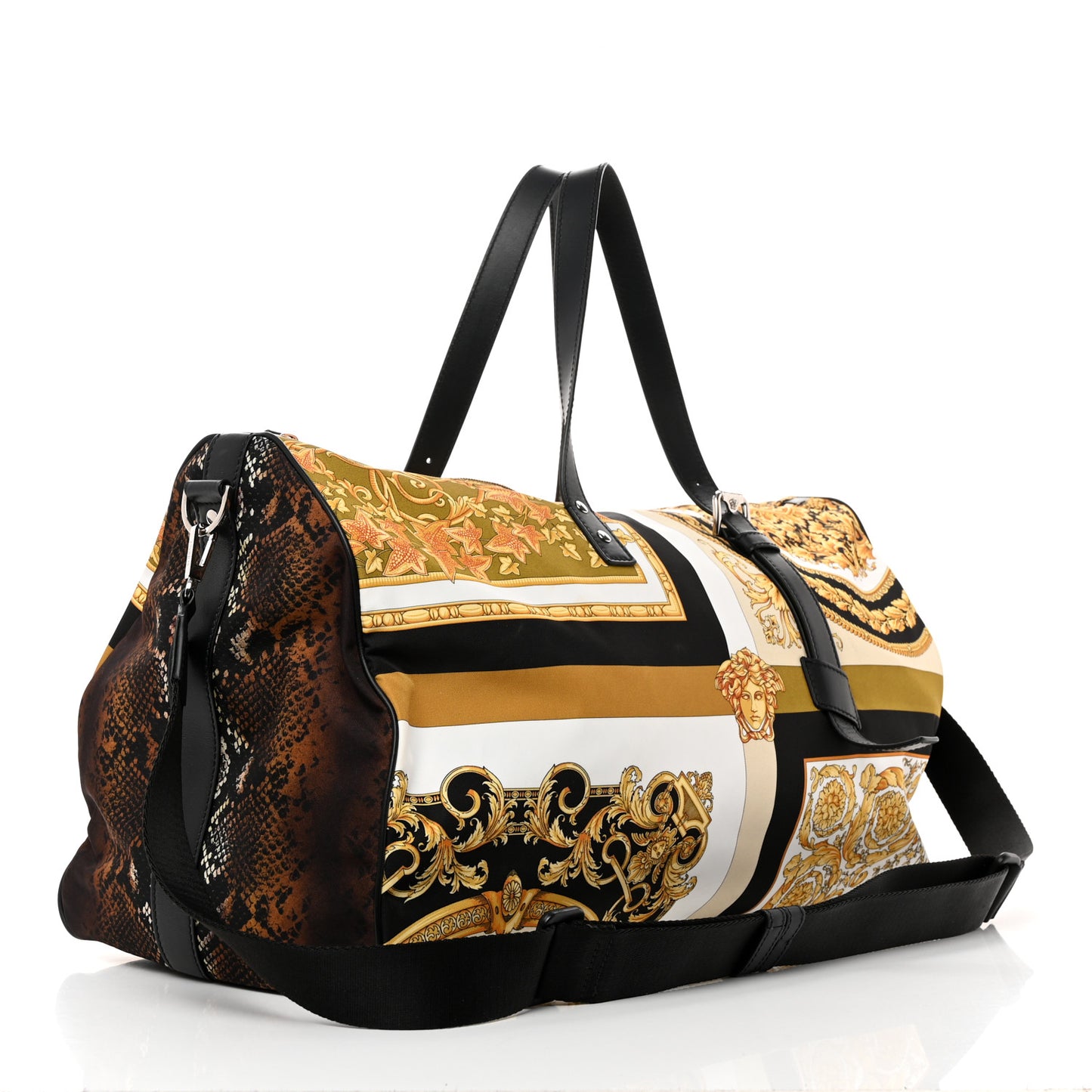Nylon Baroque Print Duffle Bag Multicolor