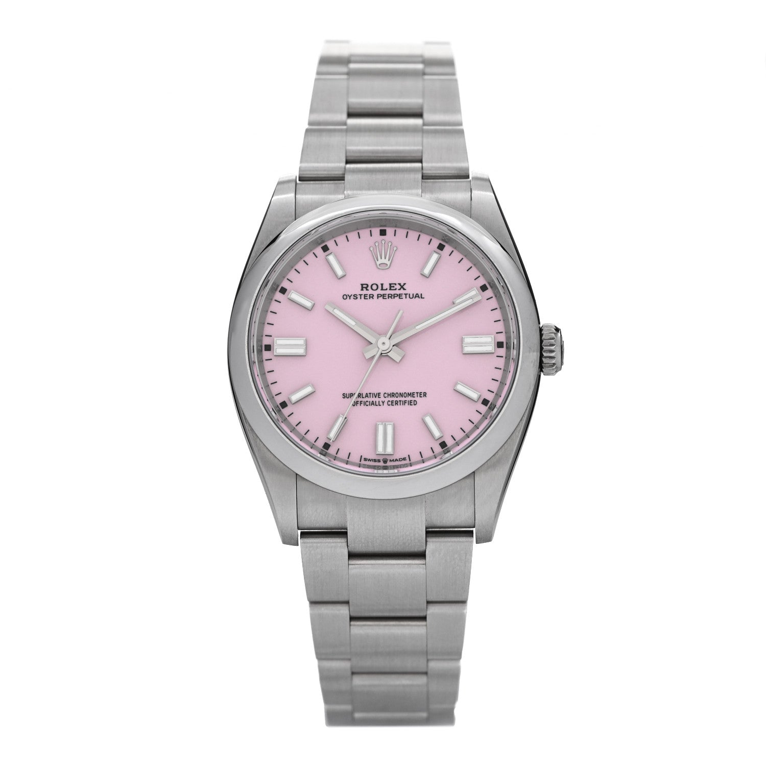 Rolex Stainless Steel 36mm Oyster Perpetual Watch Candy Pink 126000 1 of 5