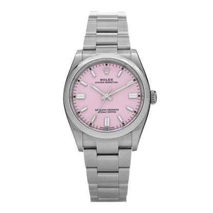 Rolex Stainless Steel 36mm Oyster Perpetual Watch Candy Pink 126000 1 of 5