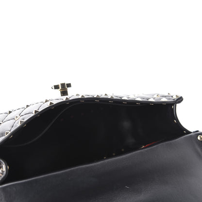 Valentino Garavani Lambskin Medium Rockstud Spike Shoulder Bag Black 5 of 9