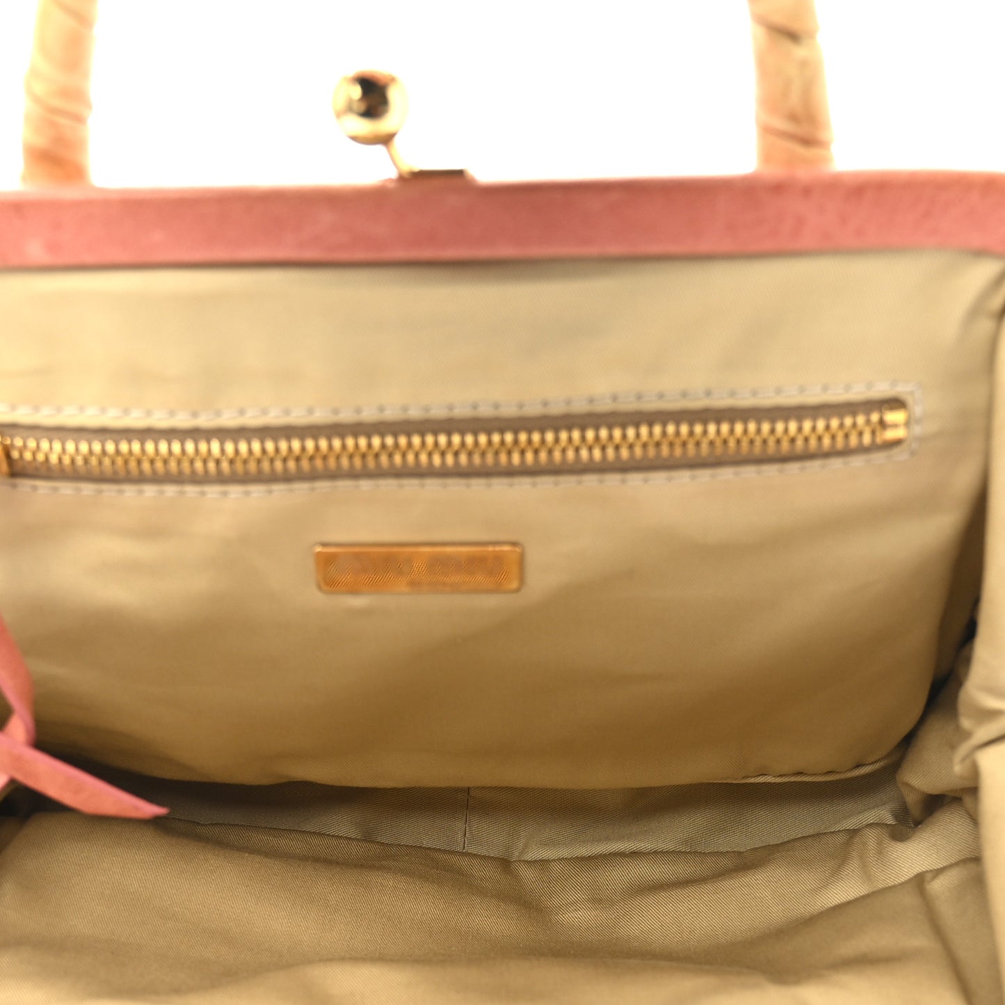 Vitello Crocodile Embossed Kisslock Bow Bag Coral