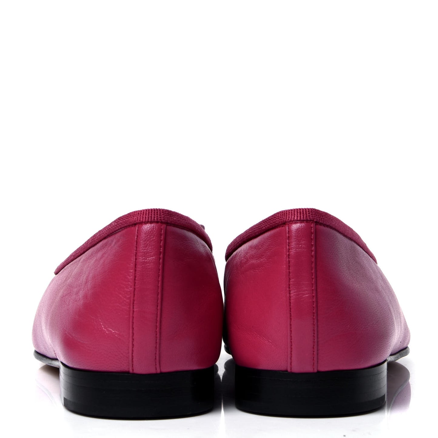 Goatskin Cap Toe CC Ballerina Flats 35.5 Bright Pink
