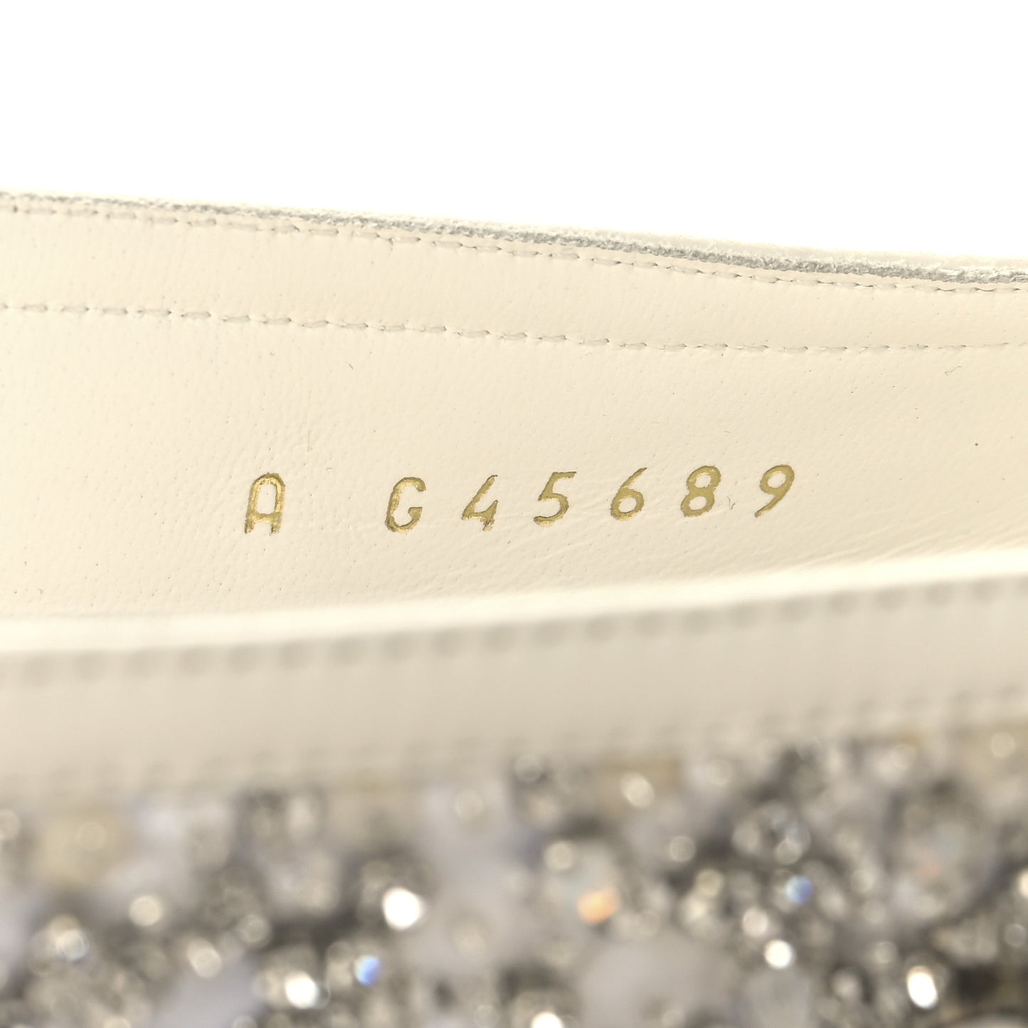 Satin Crystal Lambskin Grossgrain Bow CC Slingback Flats 38 White Black