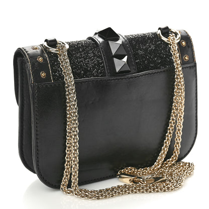 Valentino Garavani Vitello Embellished Mini Glam Lock Flap Black 3 of 9