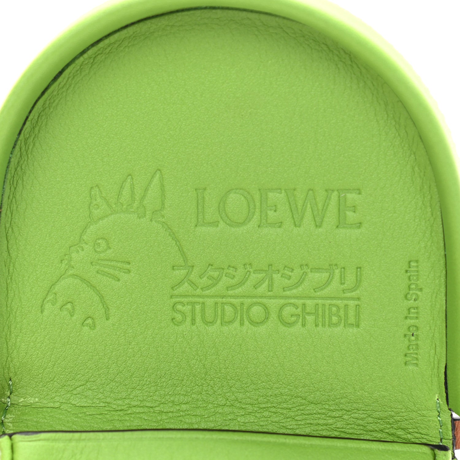 Loewe X MY NEIGHBOR TOTORO Calfskin Mini Heel Pouch Apple Green 6 of 10