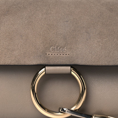 Chloe Suede Calfskin Small Faye Shoulder Bag Motty Grey 8 of 10