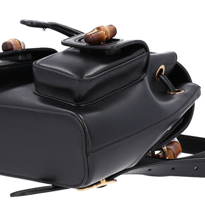 Gucci Calfskin Bamboo Backpack Black 9 of 9