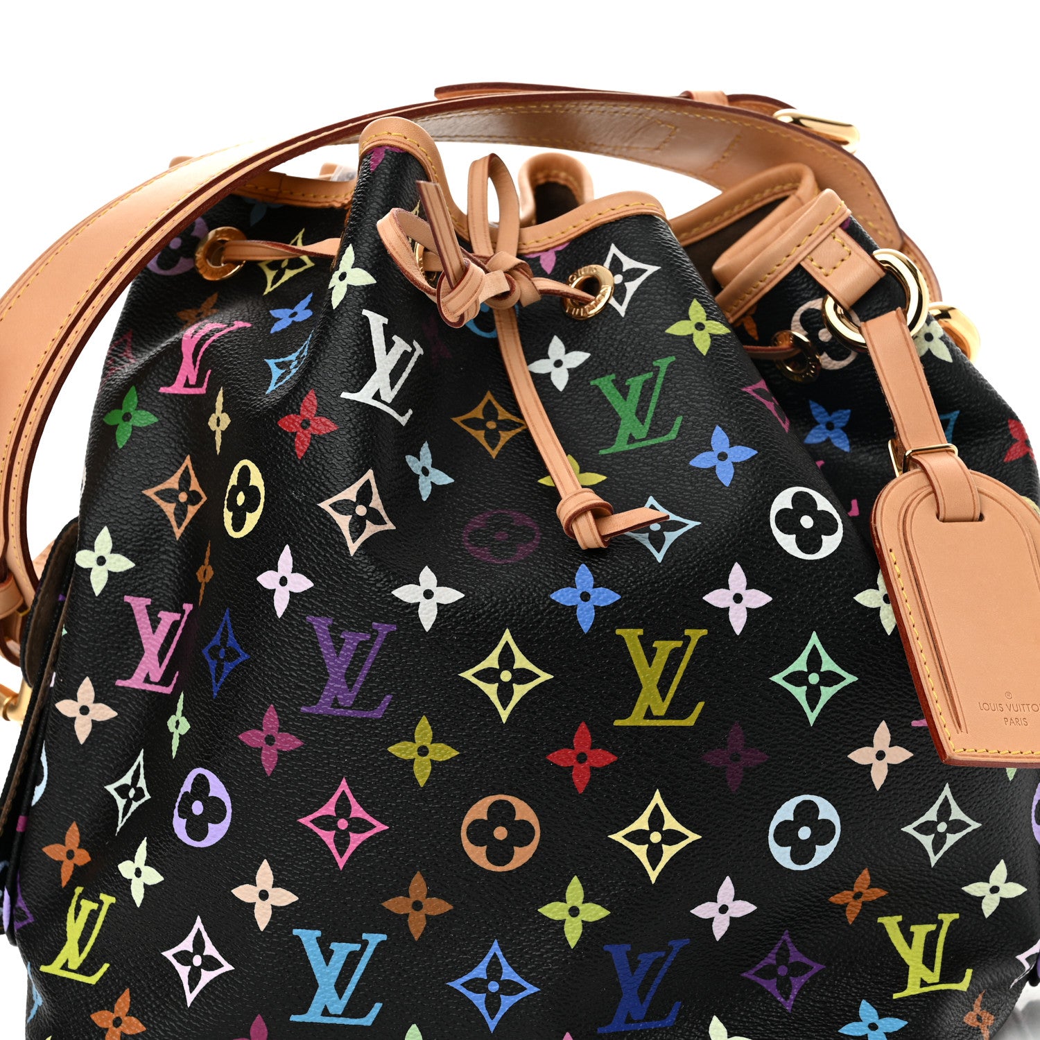 Louis Vuitton Monogram Multicolor Petit Noe Black 8 of 12